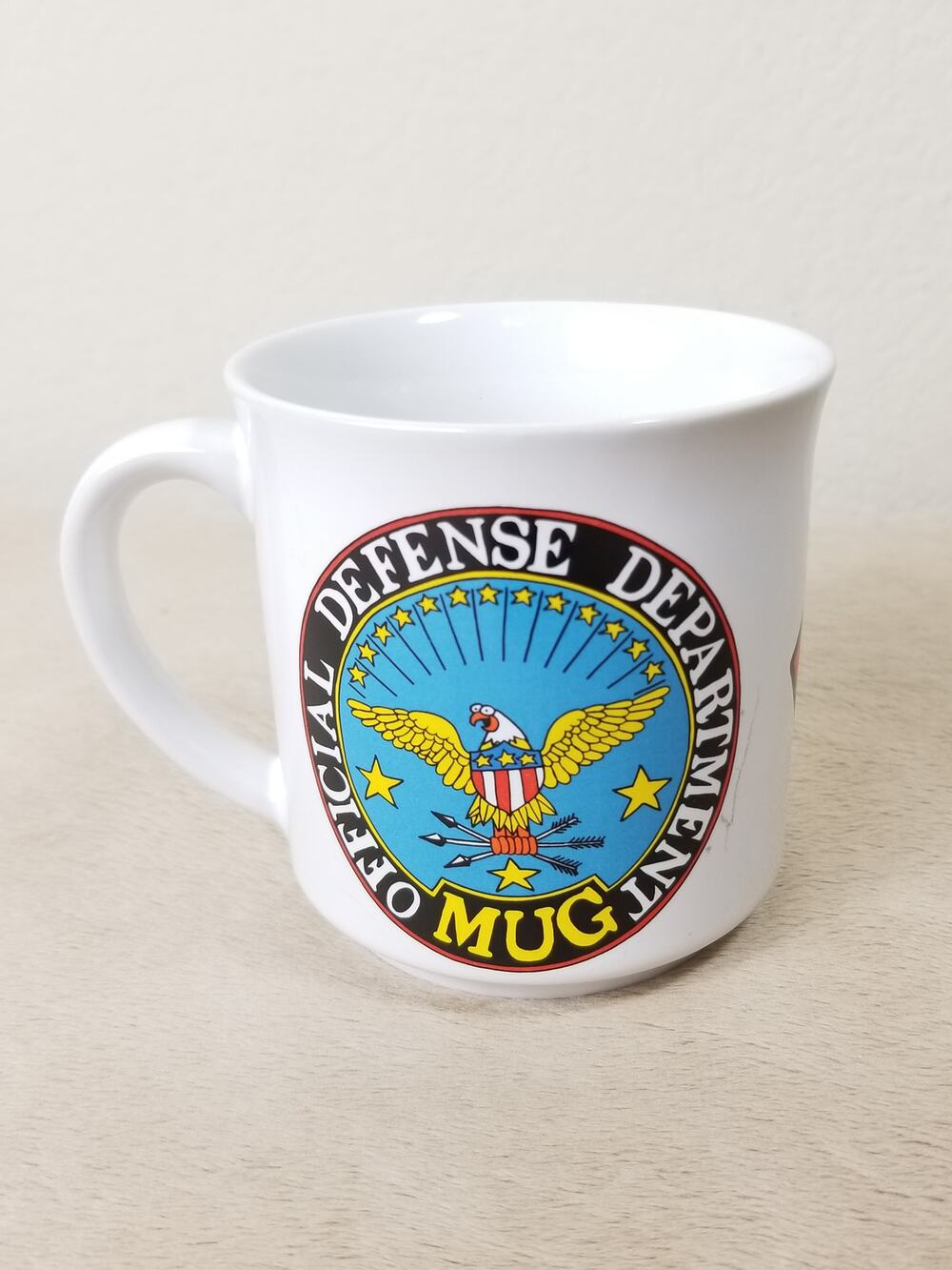 Defense Department Coffee Mug Teacup 12oz Ceramic Japan 3 3/4" Vintage